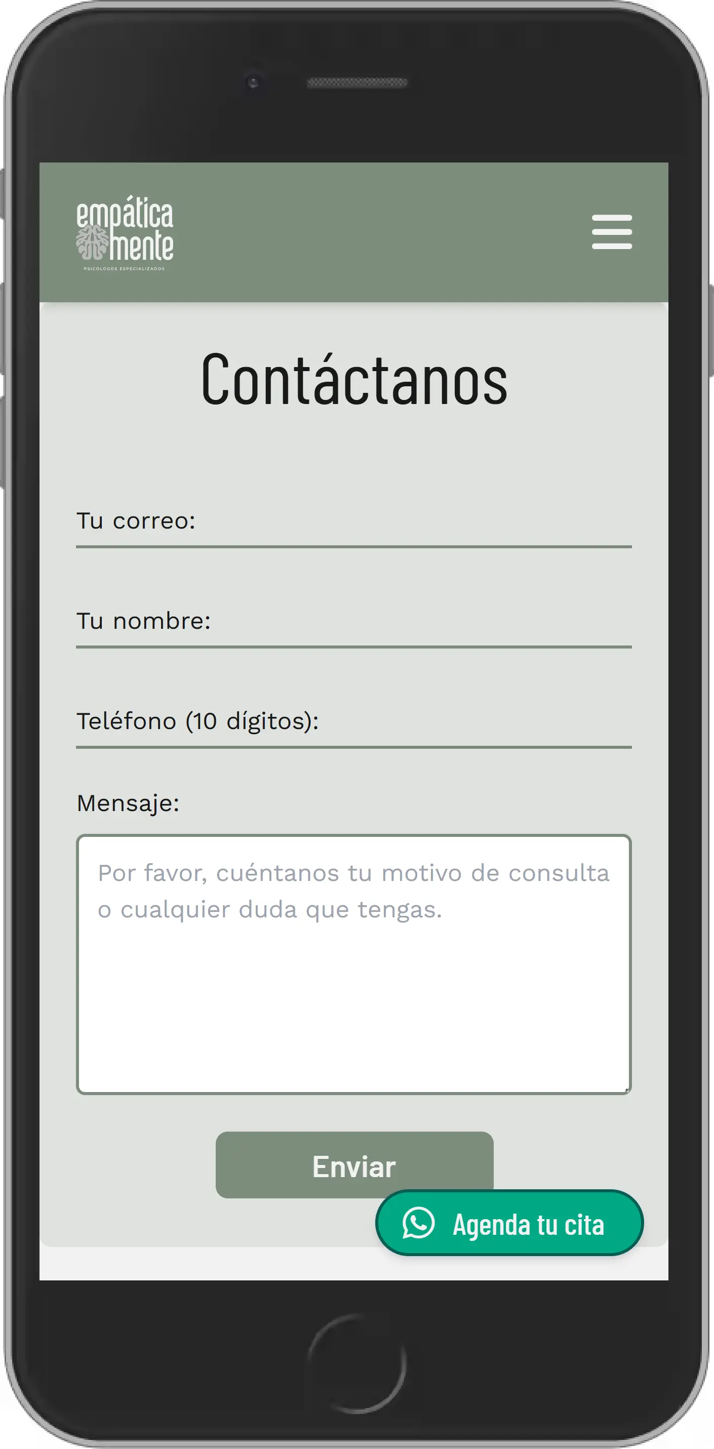 website contact mobile